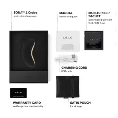 LELO Sona 2 Cruise - Sonic Wave Clitoral Stimulator (Black)