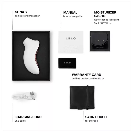 LELO Sona 3 - Sonic Wave Clitoral Stimulator (White)