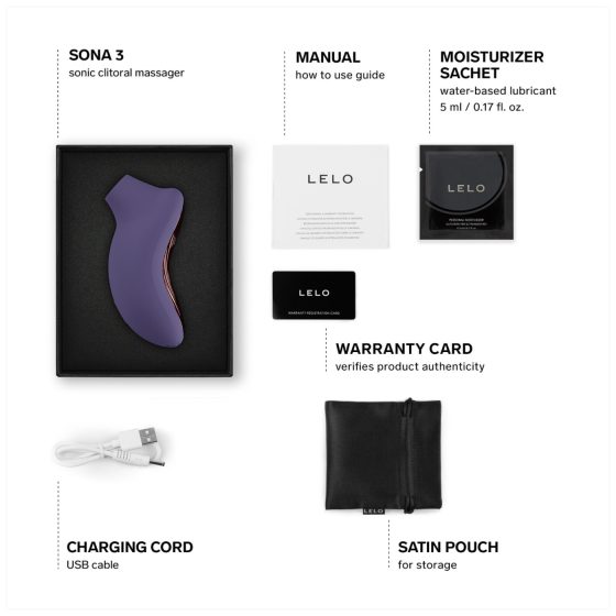 LELO Sona 3 - Sonic Wave Clitoral Stimulator (Purple)