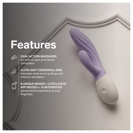 LELO INA Twist - app-controlled G-spot vibrator with clitoral arm (purple)