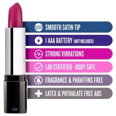   Blush Lipstick Rosé - Waterproof Lipstick Vibrator (Black-Pink)