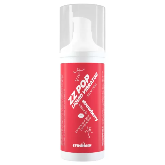 Crushious ZZ Pop - kissable liquid vibrator, strawberry (30 ml)