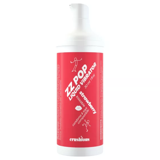 Crushious ZZ Pop - kissable liquid vibrator, strawberry (30 ml)