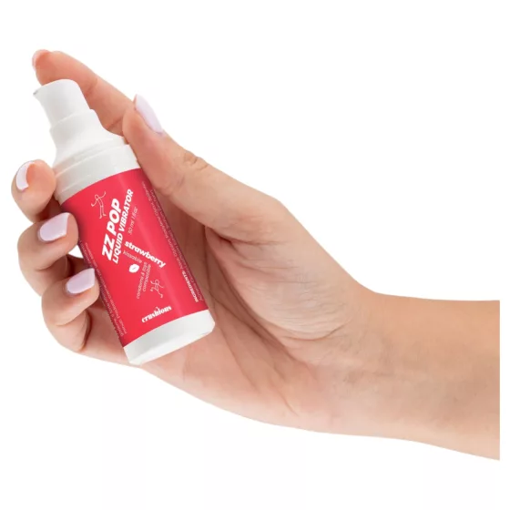 Crushious ZZ Pop - kissable liquid vibrator, strawberry (30 ml)
