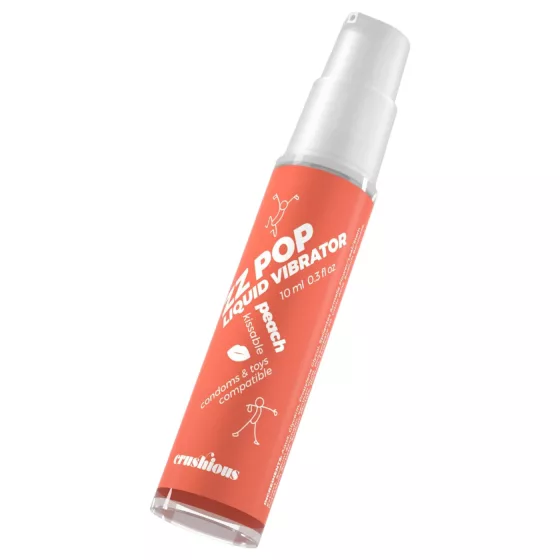 Crushious ZZ POP - edible liquid vibrator, peach (10 ml)
