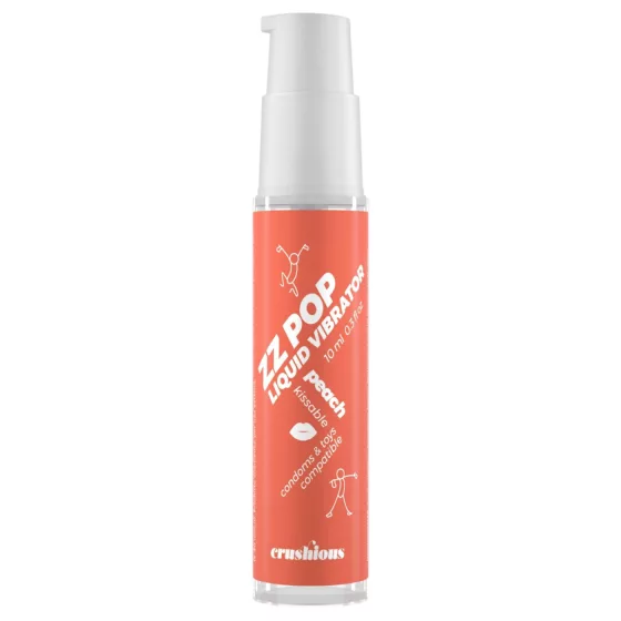 Crushious ZZ POP - edible liquid vibrator, peach (10 ml)