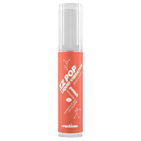 Crushious ZZ POP - edible liquid vibrator, peach (10 ml)