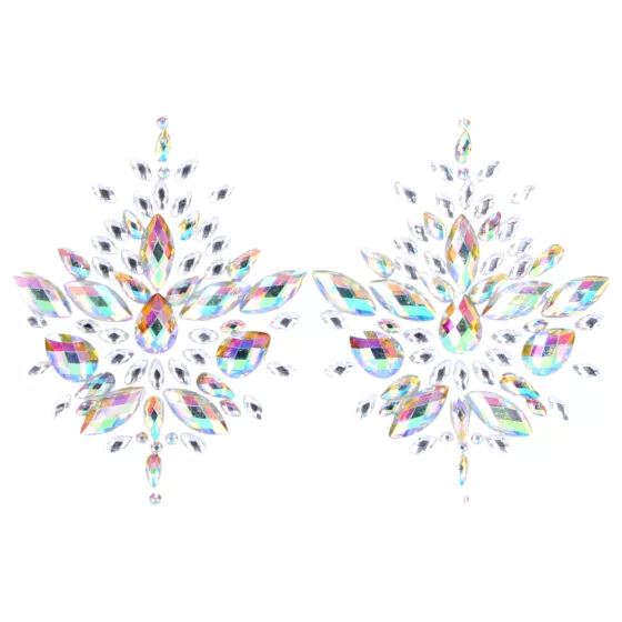 Le Désir - Glittery Nipple Stickers (Rainbow) 