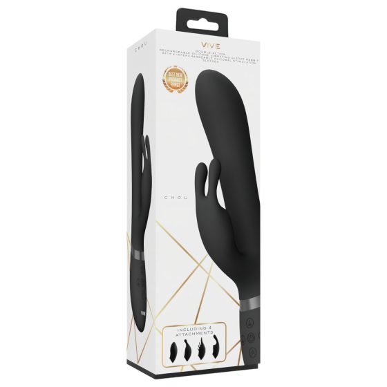 Vive Chou - 4-in-1 Clitoral Vibrator with Flexible Arm (Black)