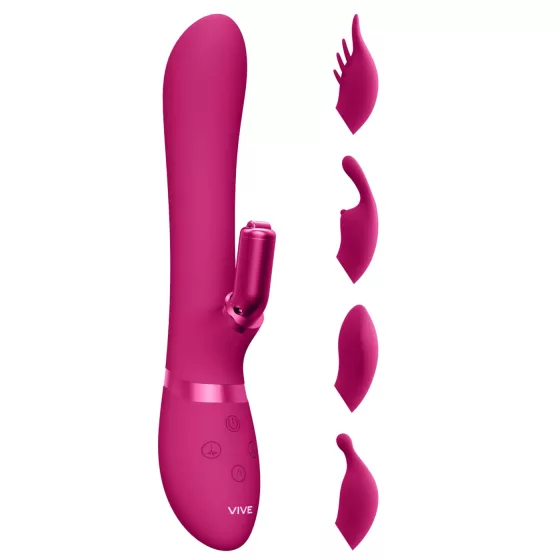 Vive Chou - Rechargeable, Interchangeable Head Clitoral Vibrator (Pink) 