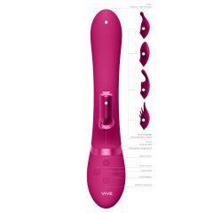   Vive Chou - Rechargeable, Interchangeable Head Clitoral Vibrator (Pink) 