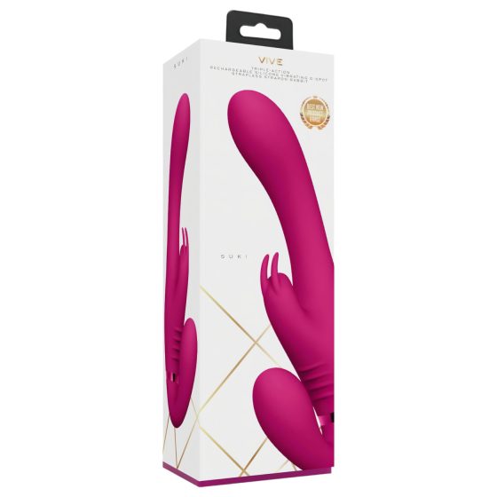 Vive Suki - Strap-On Vibrator (Pink, Harness-Free)