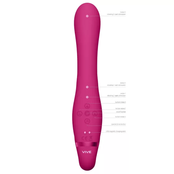 Vive Suki – Strap-On Vibrator (Pink, Harness-Free)