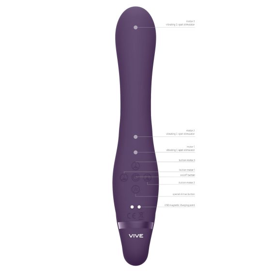 Vive Suki - Strap-On Vibrator Without Harness (Purple)