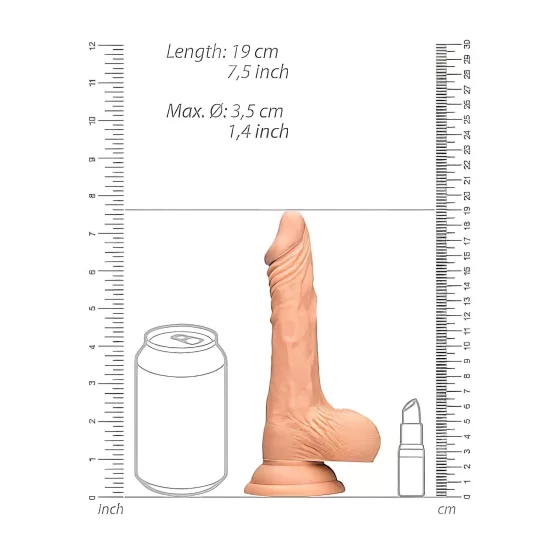 RealRock Lifelike Dildo 7 with Balls (Natural Skin Tone)"