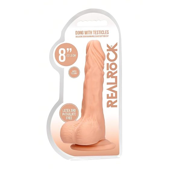 RealRock 8 Lifelike Dong - Natural with Testicles"