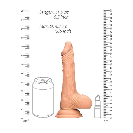 RealRock 8 Lifelike Dong - Natural with Testicles"