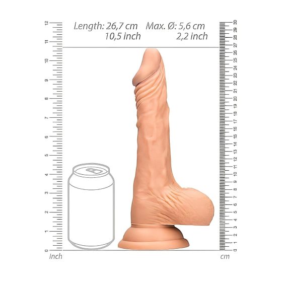 RealRock Dong 10 - Lifelike Dildo with Balls (10) - Natural"