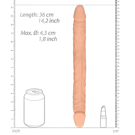 RealRock Double Dong 14 - Natural Dual Dildo (36cm)"