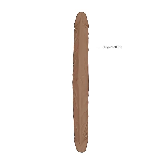 RealRock Double Dong 14 - Dark Natural Twin Dildo (36cm)"