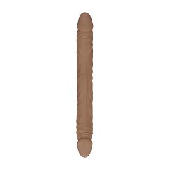   RealRock Double Dong 14 - Dark Natural Twin Dildo (36cm)"