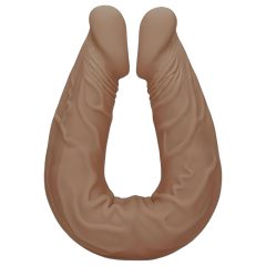   RealRock Double Dong 14 - Dark Natural Twin Dildo (36cm)"