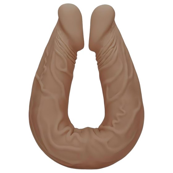 RealRock Double Dong 14 - Dark Natural Twin Dildo (36cm)"