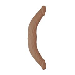   RealRock Double Dong 14 - Dark Natural Twin Dildo (36cm)"