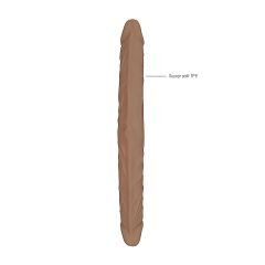 RealRock Double Dong 18 - Dark Natural (46cm)"