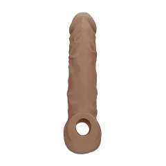 RealRock Penis Sleeve 8 - Dark Natural (21cm) 