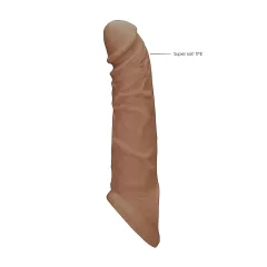 RealRock Penis Sleeve 8 - Dark Natural (21cm) 