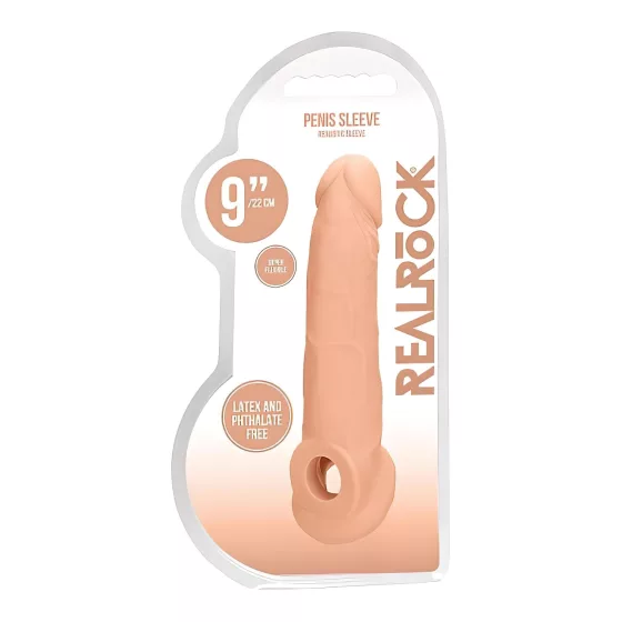 RealRock 9'' Penis Sleeve - Natural Finish