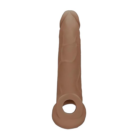 RealRock 9” Penis Sleeve - Dark Natural (21.5cm)