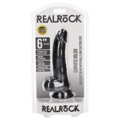 RealRock - Suction Cup Realistic Dildo - 6 (Black)"