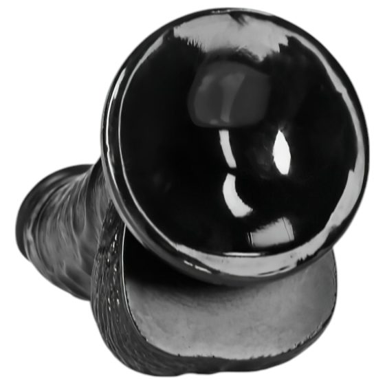 RealRock - Suction Cup Realistic Dildo - 6 (Black)"