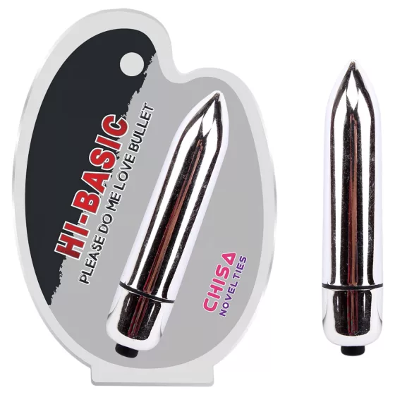 Hi-Basic Please Do Me - vibrating bullet with button cell batteries (silver)