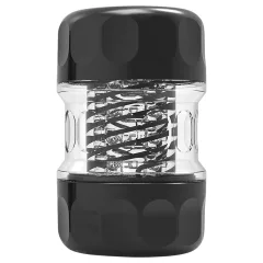   MX Spiral Portable Quin Cup - spiral, suction-effect masturbator (black)