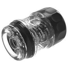   MX Spiral Portable Quin Cup - spiral, suction-effect masturbator (black)