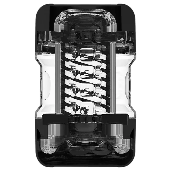 MX Spiral Portable Quin Cup - spiral, suction-effect masturbator (black)