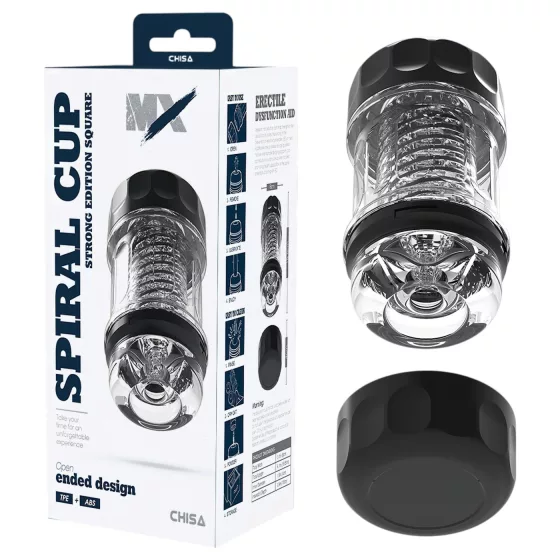 MX Spiral Cup Strong Edition - spiral masturbator cup (black)