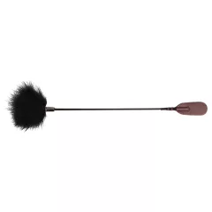 NOIR RION - riding crop with feather (brown)