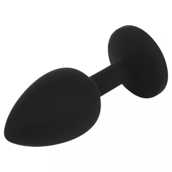 Senuelo Booty Fantasy - silicone anal plug with crystal (black) - S