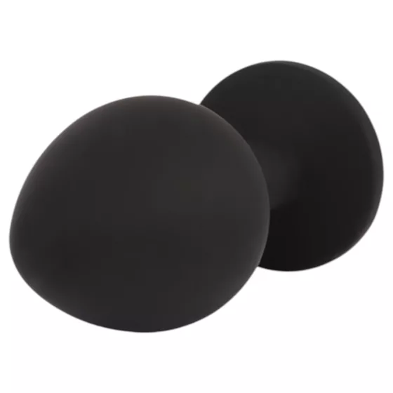 Senuelo Booty Fantasy - silicone anal plug with crystal (black) - M