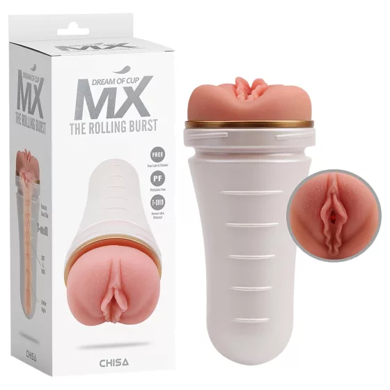 MX The Rolling Burst - lifelike vagina masturbator (flesh-coloured)
