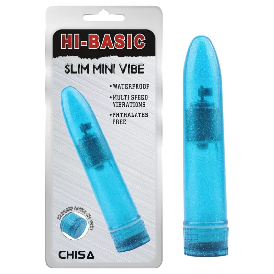 Hi-Basic Slim Mini Vibe - classic mini bullet vibrator (blue)