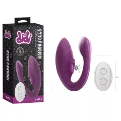   DiDi Sync Passion - remote‑controlled tapping couple’s vibrator (purple)