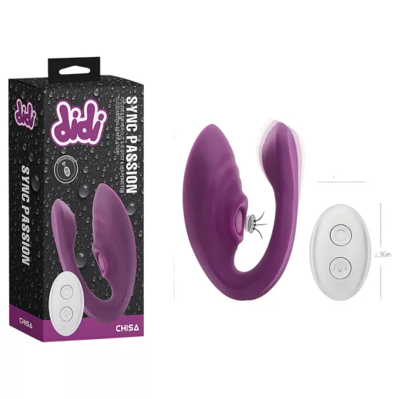 DiDi Sync Passion - remote‑controlled tapping couple’s vibrator (purple)