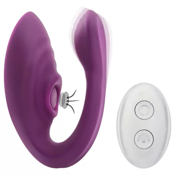 DiDi Sync Passion - remote‑controlled tapping couple’s vibrator (purple)
