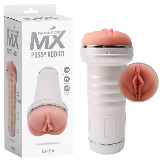 MX Pussy Addict - lifelike vagina masturbator (flesh‑coloured)