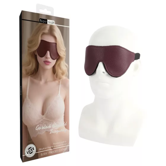 NOIR RION Go Black - faux leather eye mask (red)